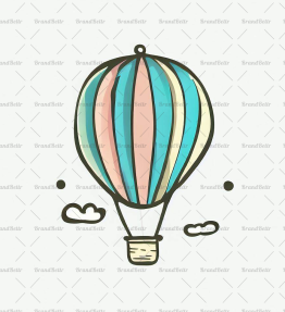 Verspielter Heißluftballon